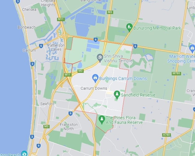 Carrum Downs Map Area