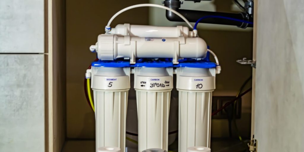 A Home Water Filter Being Installed