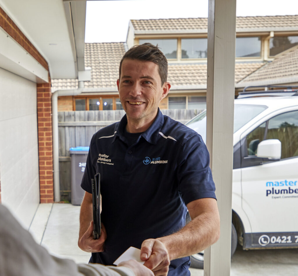 Jet Plus Plumbing service van and plumber in Melbourne